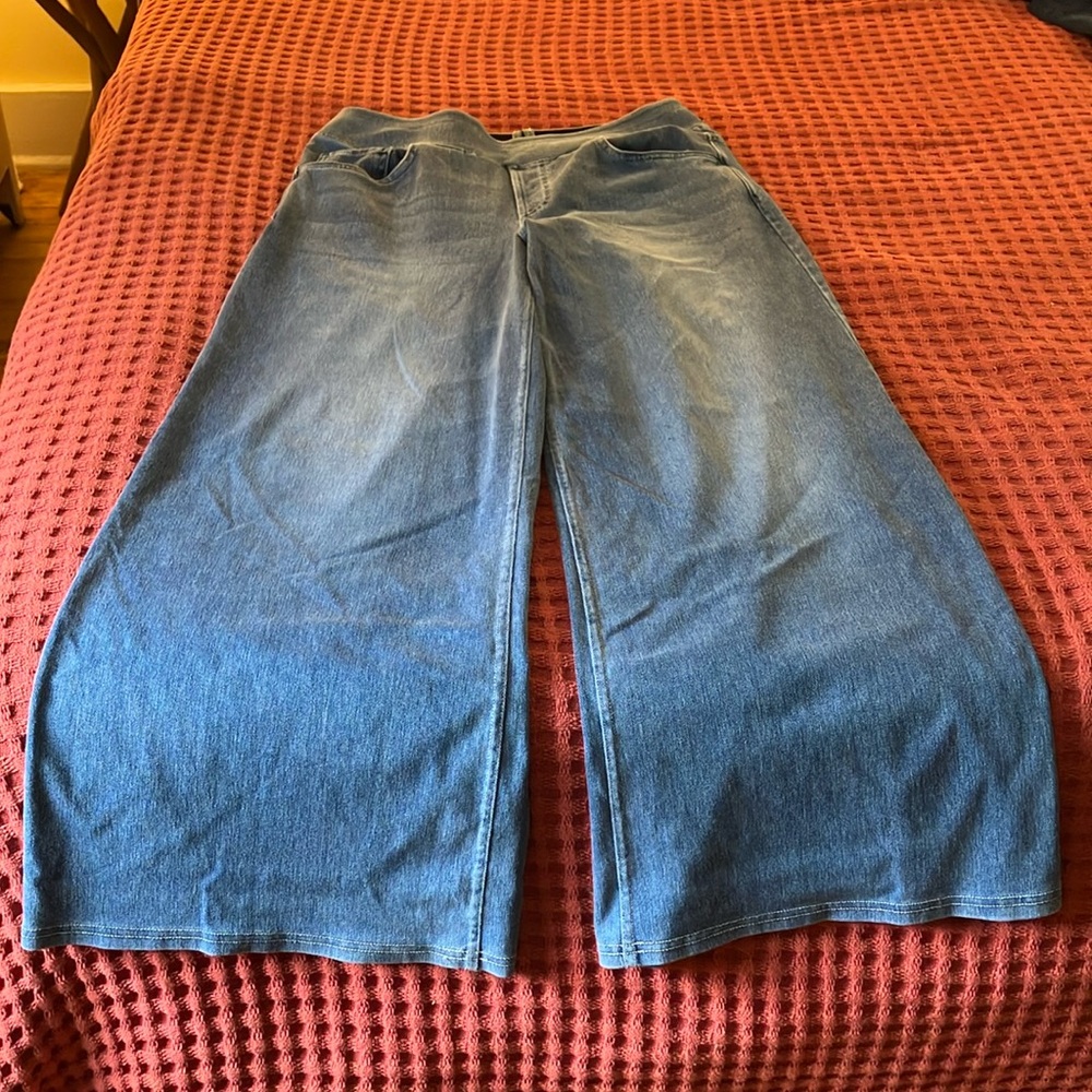 HALARA Blue Flare Wide-Leg Jeans-M